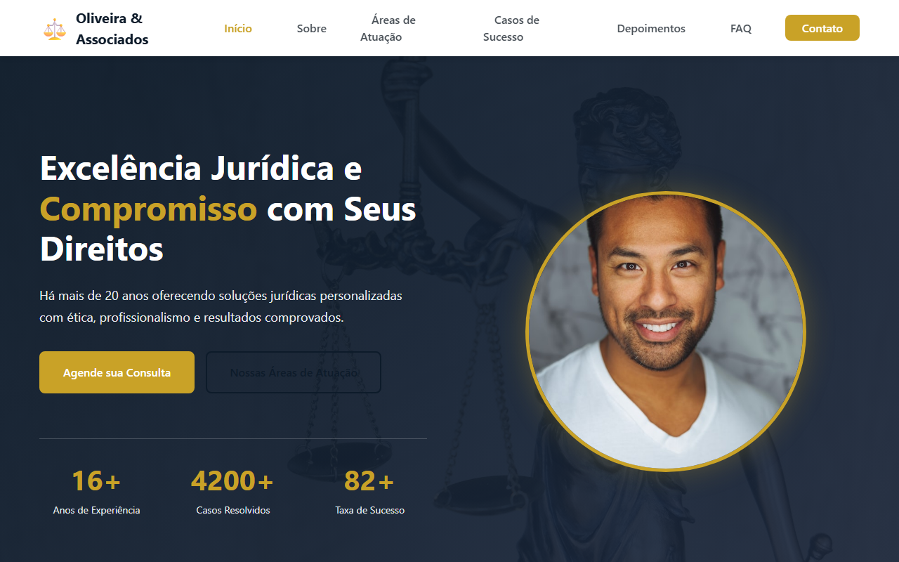 Captura de tela do site Oliveira & Associados
